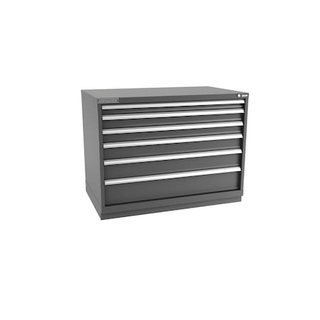 Champion Tool Storage Modular Tool Cabinet, 6 Drawer, Dark Gray, Steel, 47 in W x 28-1/2 in D x 36 in H E15000602ILCFTB-DG